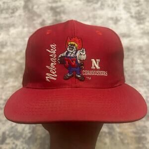 90s Nebraska Cornhuskers Front Row NCAA SnapBack